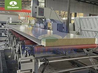 Rock Wool Sandwich Panel Manufacturing Line For Steel Structure Building