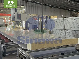 Rock Wool Sandwich Panel Making Machine with Heating and Cooling System